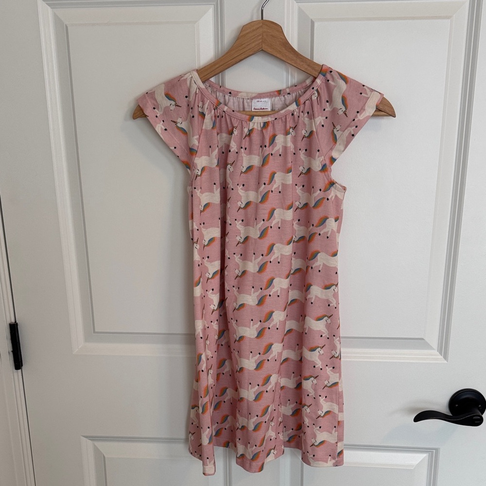 Hanna Andersson Pink Unicorn girls nightgown